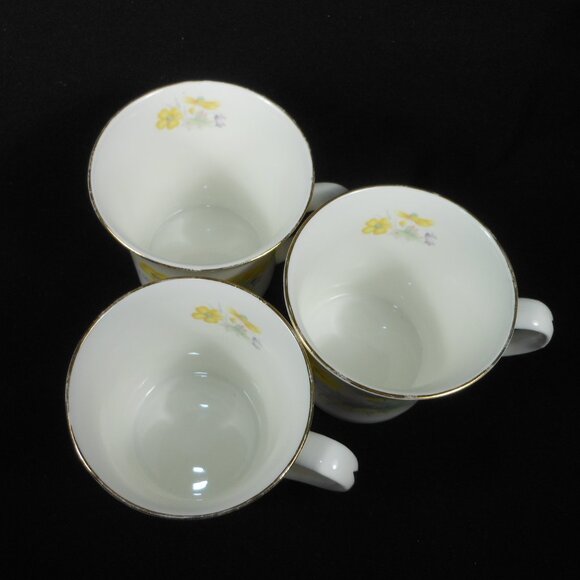 3 beautiful tea/coffee mugs. Old Foley UK James Kent bone china - Picture 5 of 6